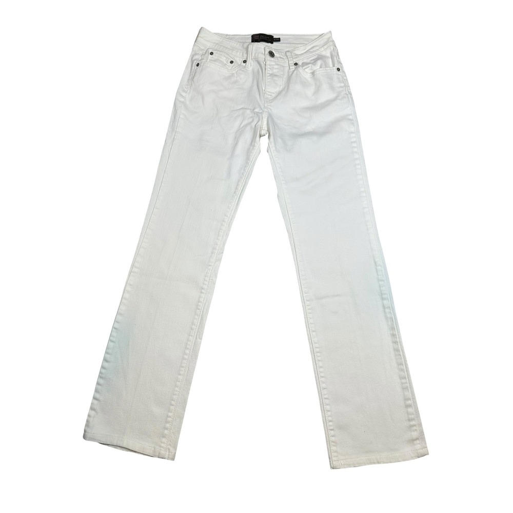 Levis Demi Curve Classic Straight Leg Jeans White Denim Womens 4/27 Mid Rise - Picture 2 of 10